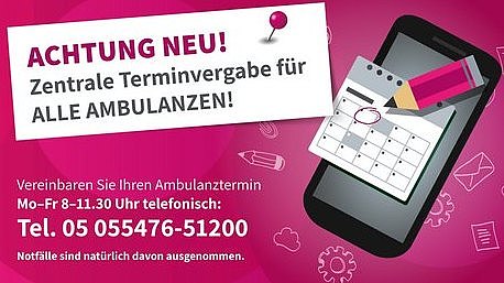 Krankenhaus Freistadt - Terminvergabe unter 05 055476-51200